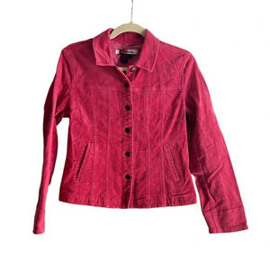 LIVE A LITTLE PINK Y2K CORDUROY JACKET